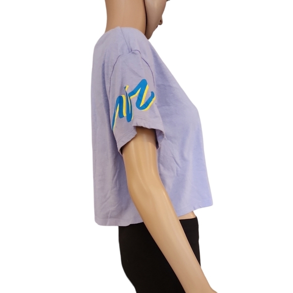 Tom and Jerry Graphic Crop Top - Purple - Picture 3 of 5
